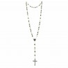 3 materials Lourdes rosary, hematite, wood and metal beads