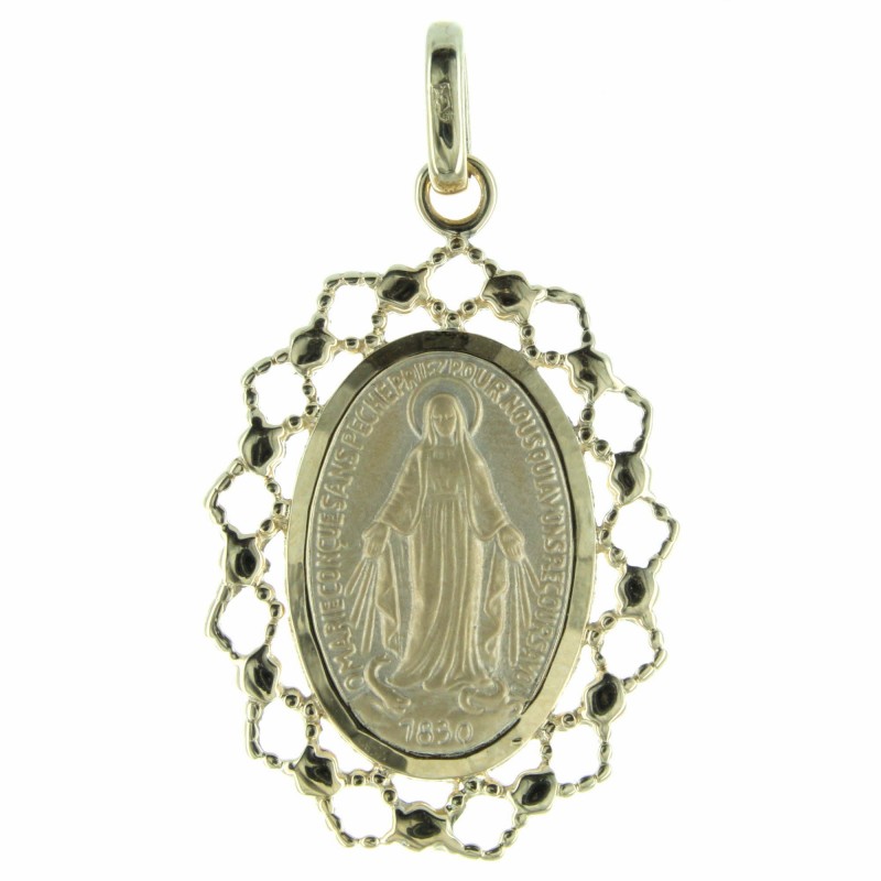 Medaglia Placcata d'Oro 18 carati, Madonna Miracolosa