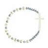 Braccialetto religioso con perle di madreperla ed ematite
