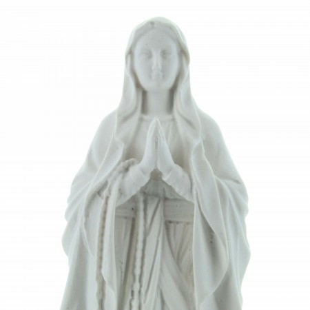 Statua in resina bianca di Nostra Signora di Lourdes 12cm