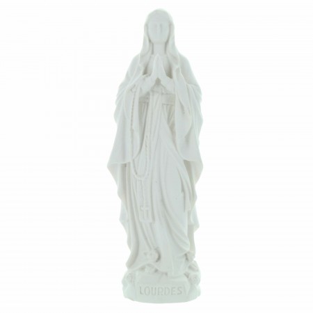 Statue de Notre Dame de Lourdes Blanche en résine 12cm