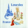 Lourdes honeycomb tea towel