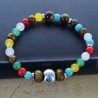 Our Lady of Lourdes Religious bracelet in natural stones