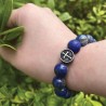 Religious bracelet with Lapis Lazuli stones