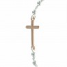Silver bracelet with a Miraculous medal and a cross