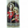 Novena candle United Hearts of Jesus and Mary 17,5cm