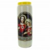 Novena candle United Hearts of Jesus and Mary 17,5cm