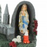 Statue de l'Apparition et de la Basilique de Lourdes en résine 13cm