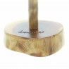 Crucifix bois sur socle en bois avec le Christ argenté 21cm