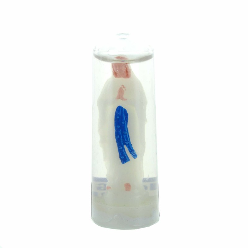 Statue of Our Lady of Lourdes in tube with Lourdes water 6cm