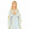 Statua di Nostra Signora di Lourdes con un velo bianco e dorato