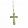 Rosary of Our Lady of Wisdom Mother of Pearl beads with a Lourdes cross