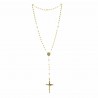 Gold plated Lourdes rosary with silver paters