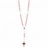 A thousand thanks Rosary in red and white glass