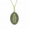 Parure médaille Vierge Miraculeuse avec une chaîne | Plaqué Or