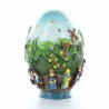 Presepe in miniatura della Sacra Famiglia in un uovo | Resina | 7cm