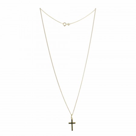 Gold-plated chain with 18 carat cross
