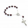 Saint Benedict single decade Rosary oval wood beads