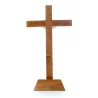 Crocifisso in legno scuro con Cristo placcato in oro 21,5 cm