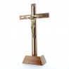 Crocifisso in legno scuro con Cristo placcato in oro 21,5 cm
