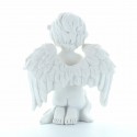 Statue Ange à genoux en résine blanche 7 cm