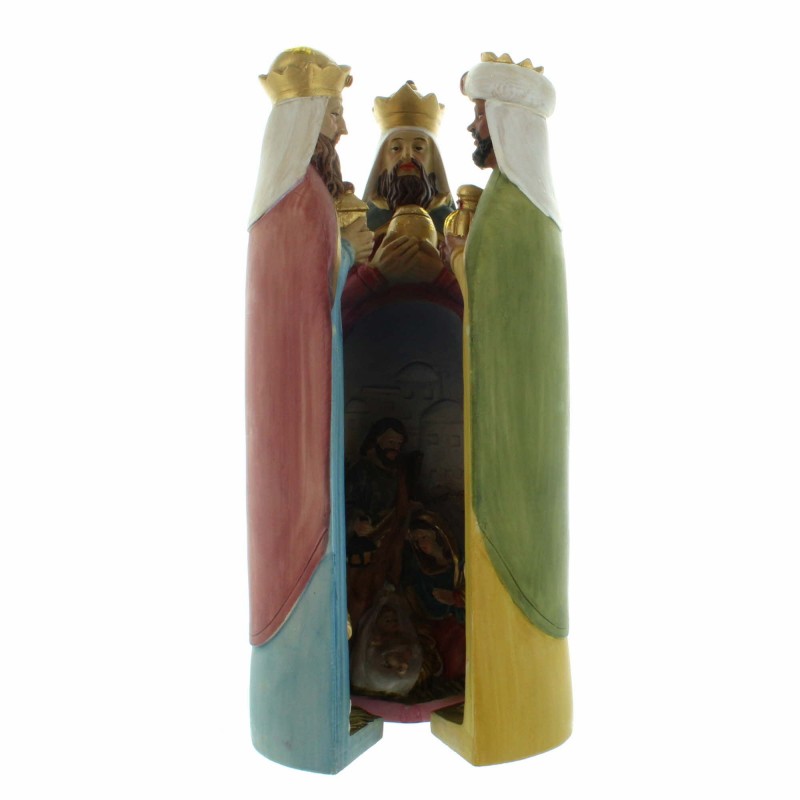 Christmas triptych statue of the 3 Wise Men in resin