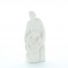 Statue Sainte Famille épurée en résine blanche 12 cm