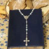 Rosario in argento con vere perle swarovski di 5 mm