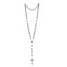 Rose perfume rosary with a frame of Lourdes 7x10 cm