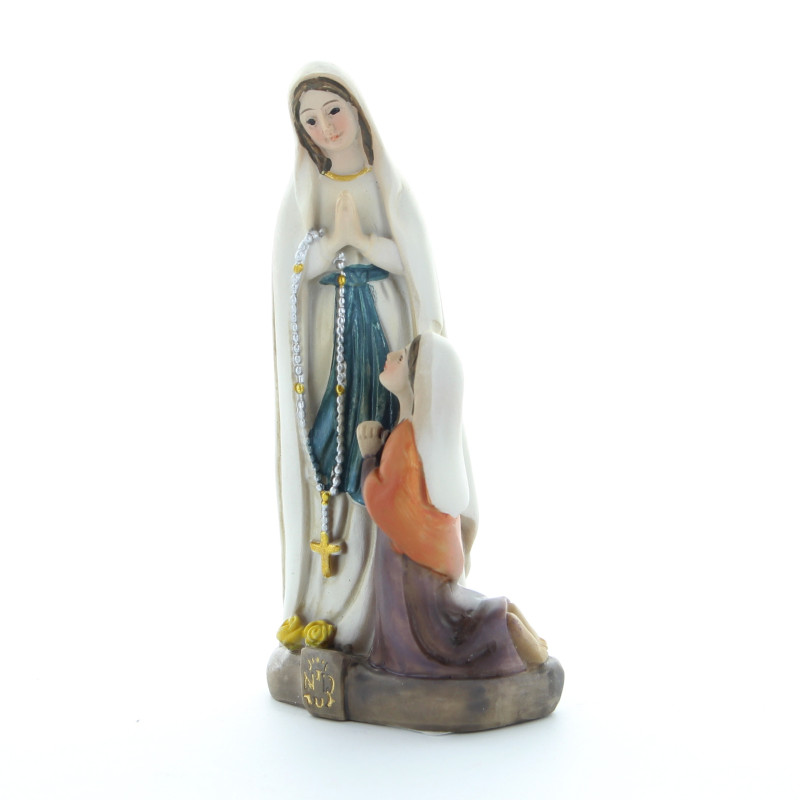 Statua Madonna Di Lourdes 40 Cm In Polvere Di Marmo – Realizzata A Mano In Toscana, Per Interno Ed Esterno