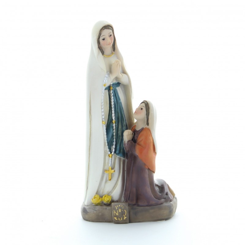 Apparition statue of Our Lady of Lourdes 8 cm decorated resin