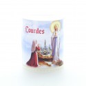 Set di 4 candele Apparizione di Lourdes 6x4,5 cm