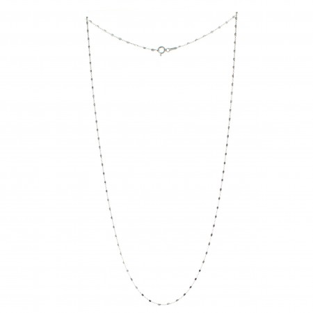 Collana d'argento con perline quadrate 50 cm