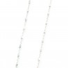 Silver chain with square beads 50 cm