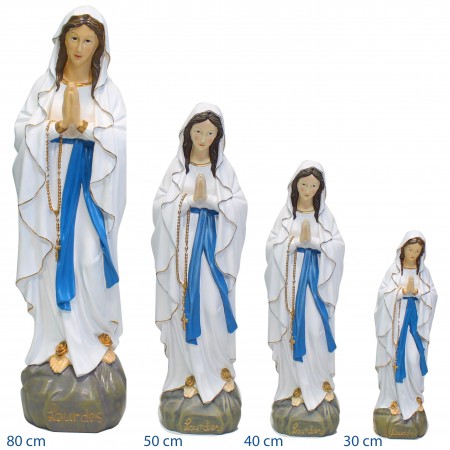 Resin statue of Our Lady of Lourdes 30 cm