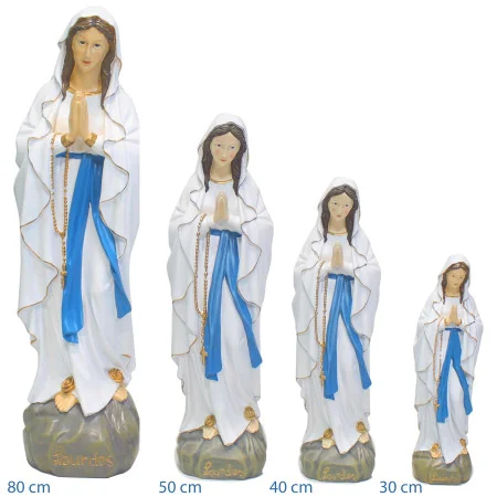 Resin statue of Our Lady of Lourdes 40 cm