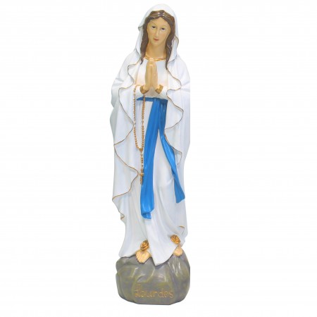 Statua Madonna di Lourdes in resina decorata 80 cm