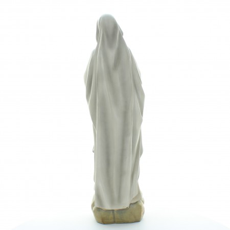 Statue of Our Lady of Lourdes with patina and gold plate in resin 40 cm