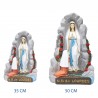 Statue de la Grotte de Lourdes décorée en résine 50 cm