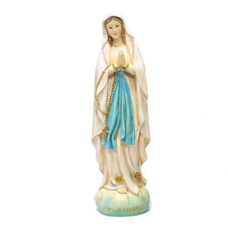 Statue Notre Dame de Lourdes décorée 60 cm