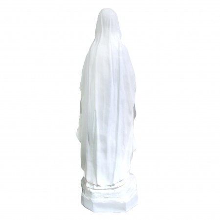 Statue Notre Dame de Lourdes blanche et bleue en résine 130 cm