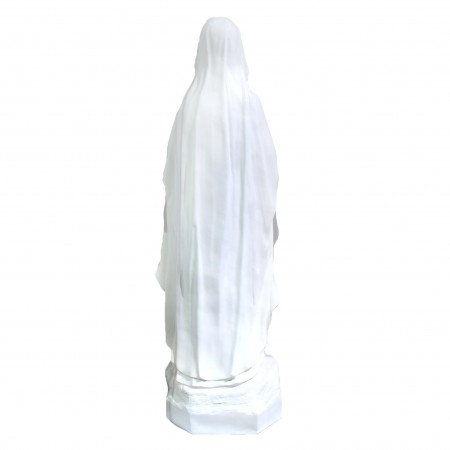 Statue Notre Dame de Lourdes blanche et bleue en résine 130 cm