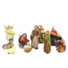 Nativity 11 figures in resin wood style 8cm