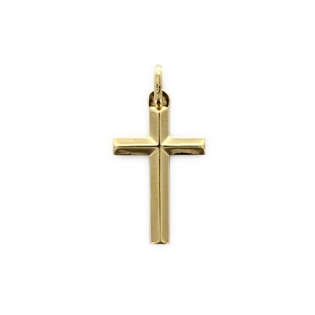 Christian cross in 18k gold