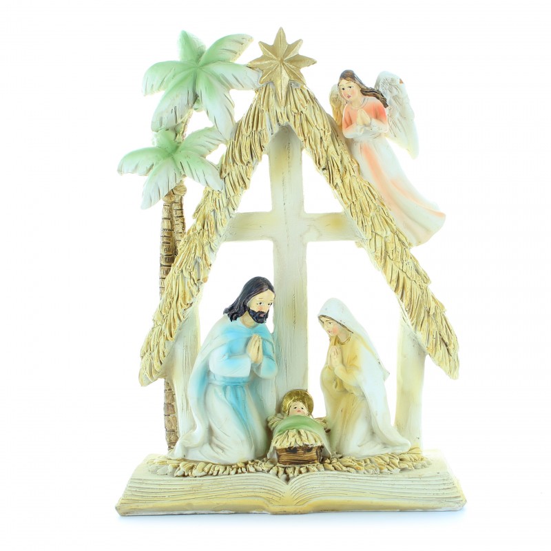 Nativity scene of the Holy Family in resin