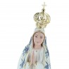 Statue Notre Dame de Fatima avec Manteau décoré de fleurs en résine