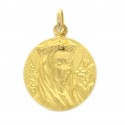 Médaille de la Vierge Couronnée en or 18 carats de 20 mm et 3,8g