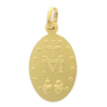 Miraculous Medal in gold 19 mm