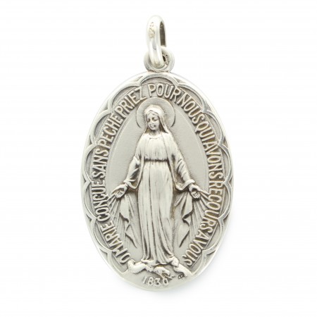 Silver Miraculous Medal 33 mm 11g