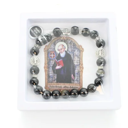 Bracelet de Saint Benoît en pierres semi-précieuses